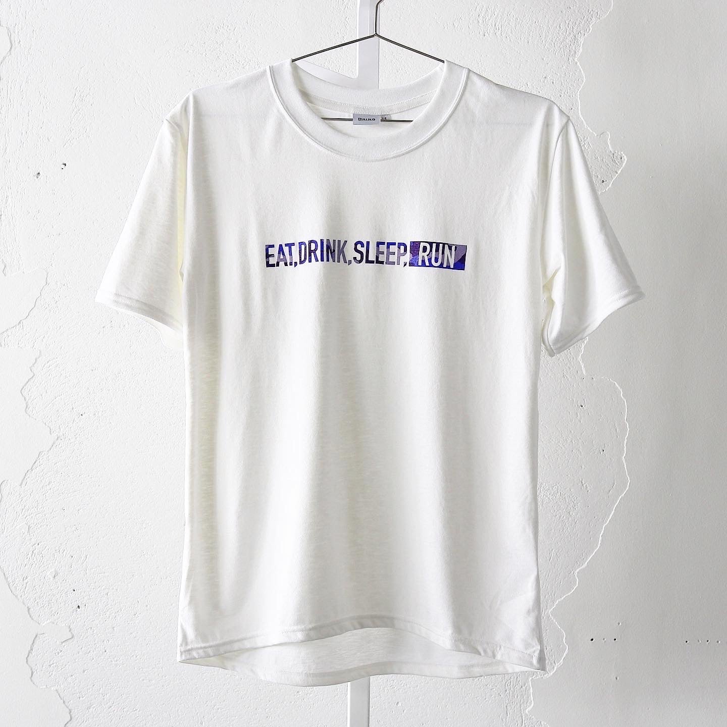 EAT DRINK SLEEP RUN / STREET Tee (PURPLE Camo/White）