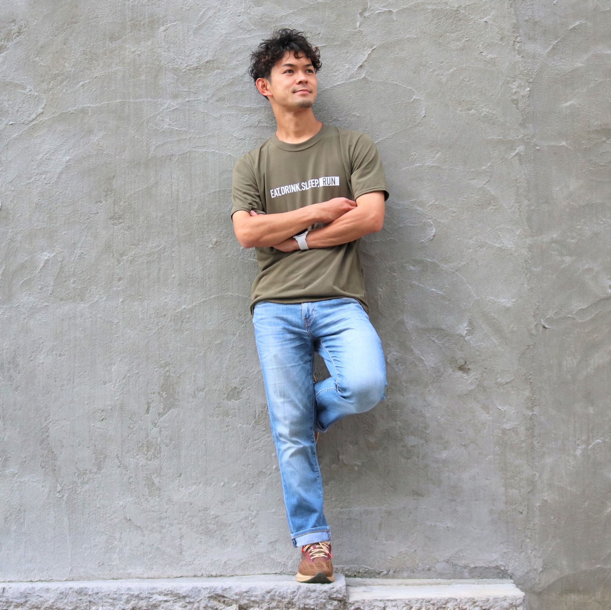 EAT DRINK SLEEP RUN / STREET Tee (Khaki)