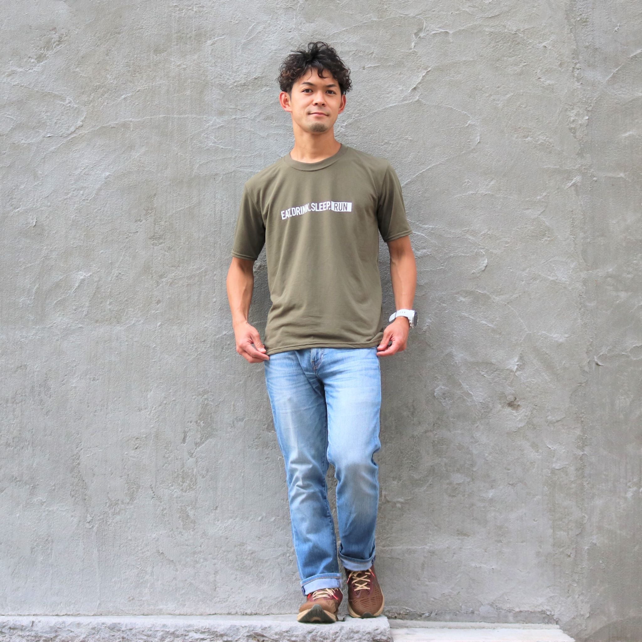 EAT DRINK SLEEP RUN / STREET Tee (Khaki)