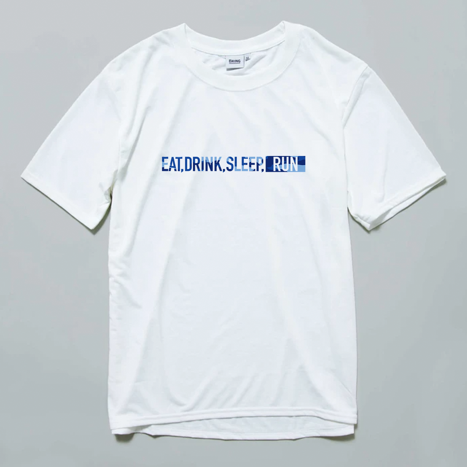 EAT DRINK SLEEP RUN / STREET Tee (BLUE Camo/White）