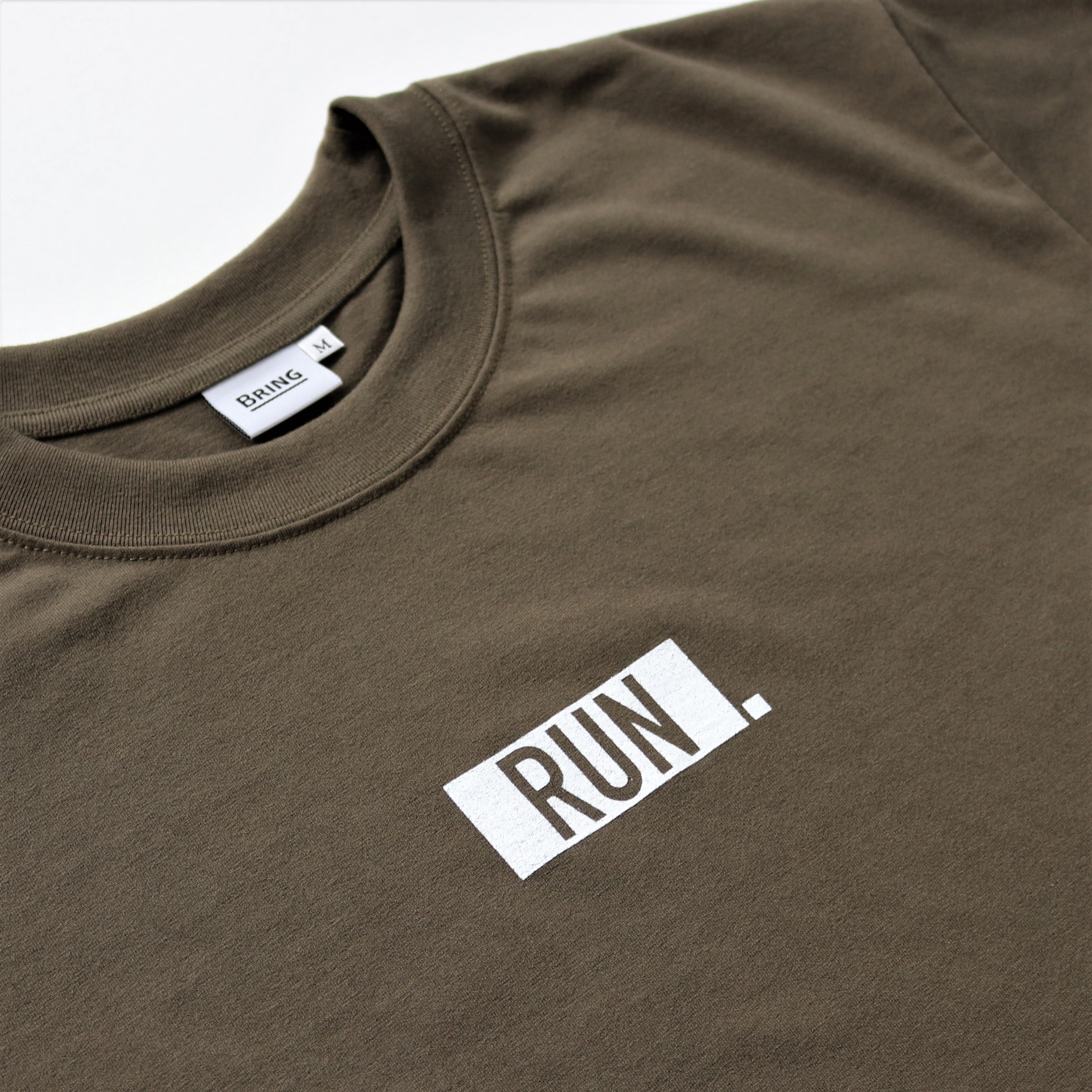 EAT DRINK SLEEP RUN / “STREET” RUN.  Long-sleeve Tee (Khaki)