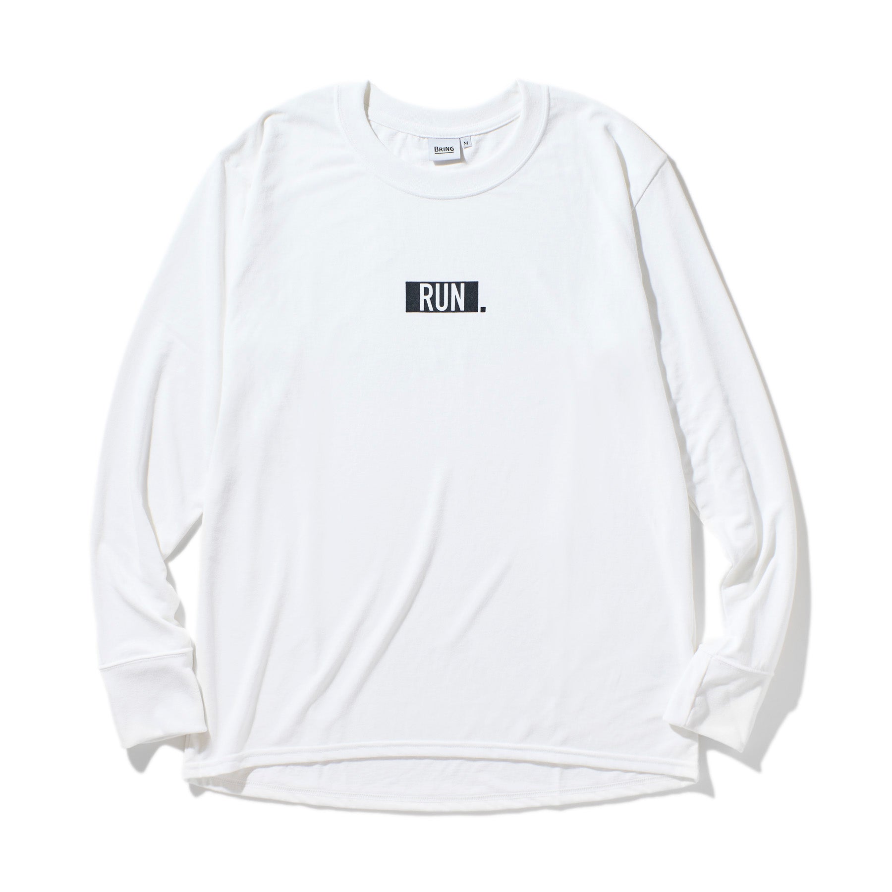 EAT DRINK SLEEP RUN / “STREET” RUN.  Long-sleeve Tee (White)