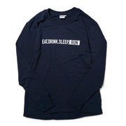 EAT DRINK SLEEP RUN / STREET Long-Sleeve Tee (Navy)