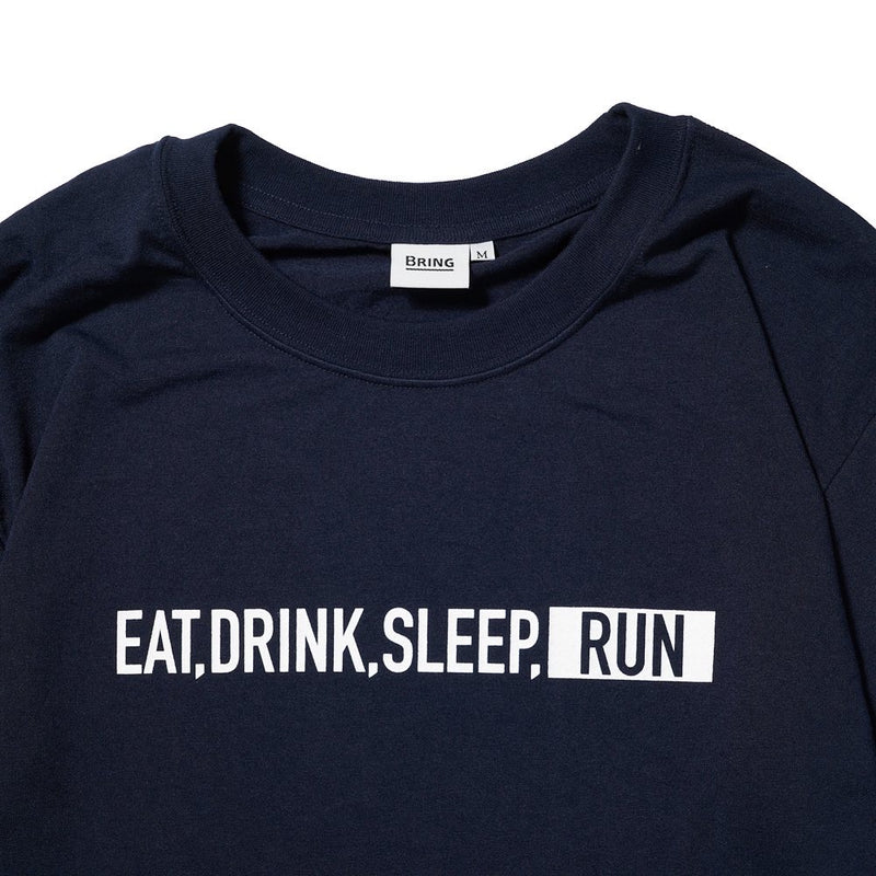 EAT DRINK SLEEP RUN / STREET Long-Sleeve Tee (Navy)