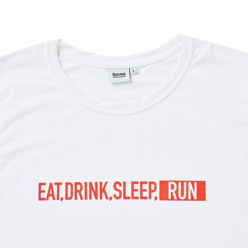 EAT DRINK SLEEP RUN / STREET Sleeve-less (White)