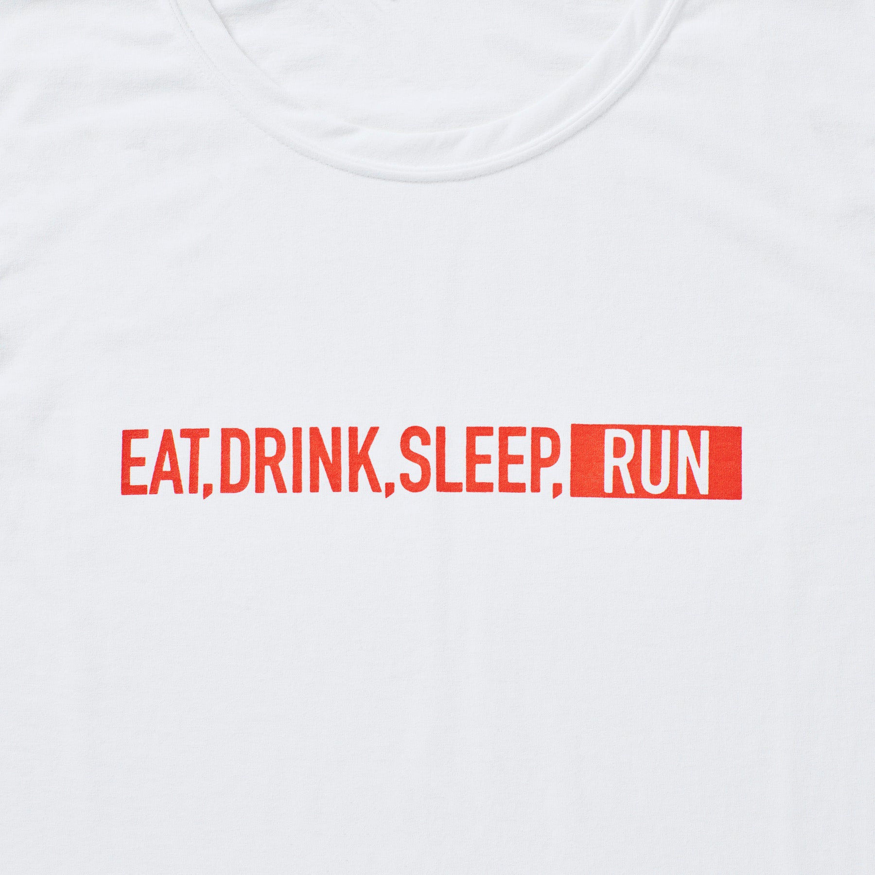 EAT DRINK SLEEP RUN / STREET Sleeve-less (White)
