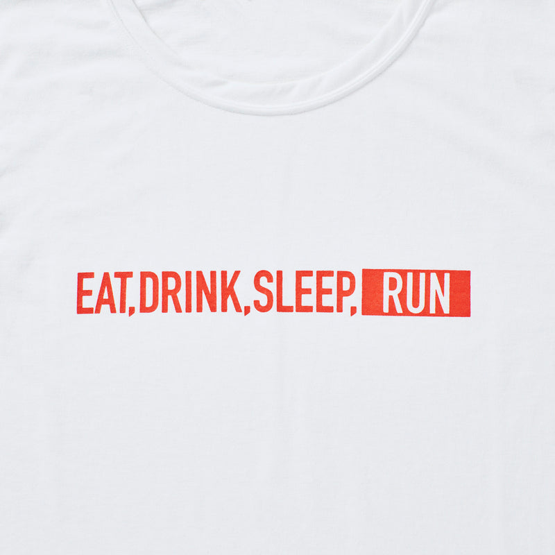 EAT DRINK SLEEP RUN / STREET Sleeve-less (White)