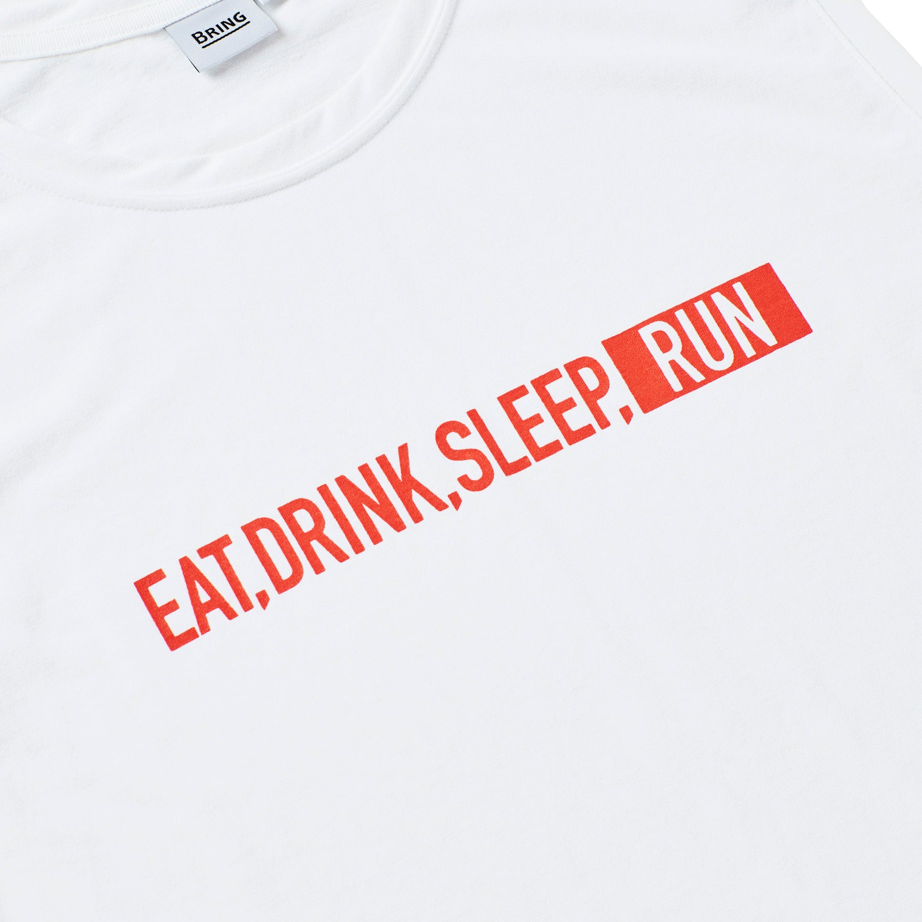 EAT DRINK SLEEP RUN / STREET Sleeve-less (White)