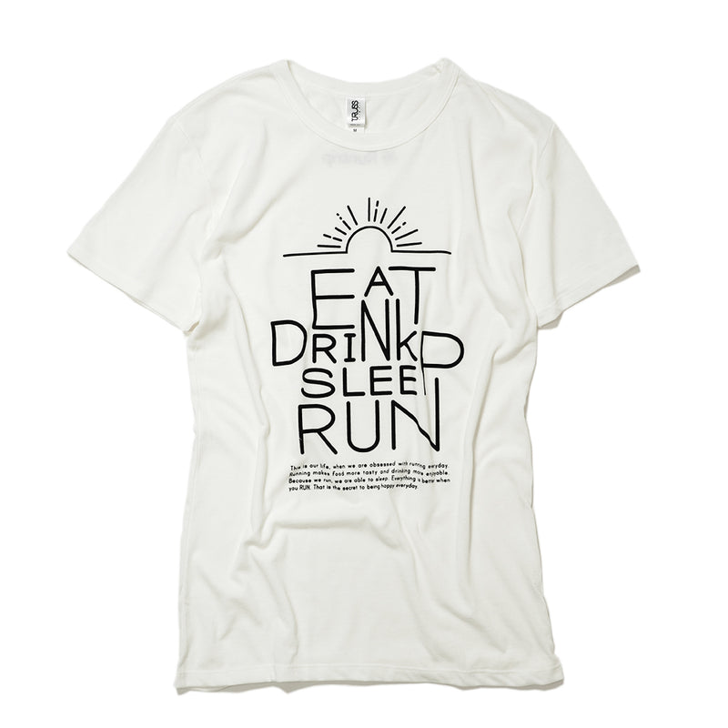 EAT DRINK SLEEP RUN / Sunrise Tee (White)