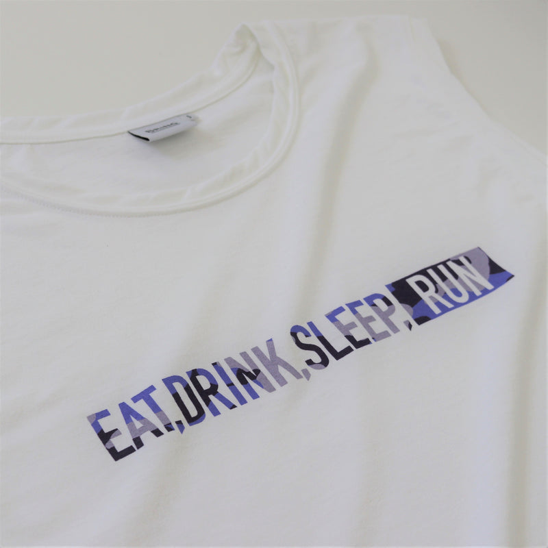 EAT DRINK SLEEP RUN / STREET Sleeve-less (PURPLE Camo/White)