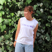 EAT DRINK SLEEP RUN / STREET Sleeve-less (PURPLE Camo/White)