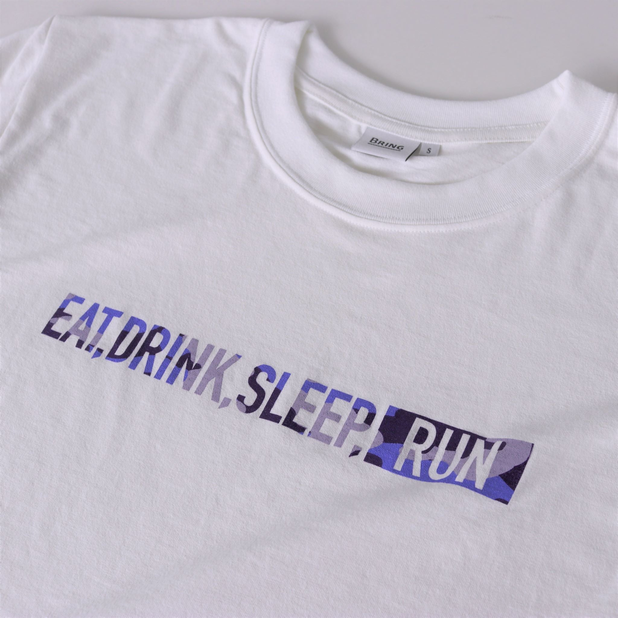 EAT DRINK SLEEP RUN / STREET Tee (PURPLE Camo/White)