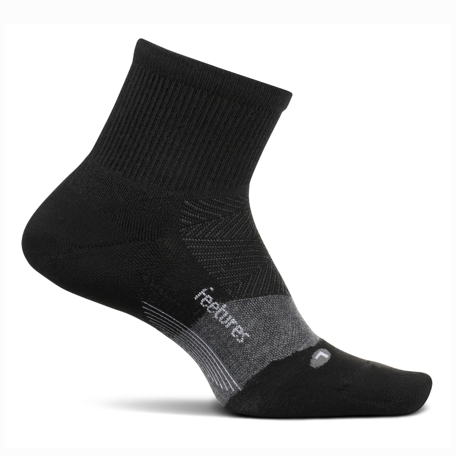 Feetures｜MERINO10 MAX CUSHION QUARTER (Charcoal)