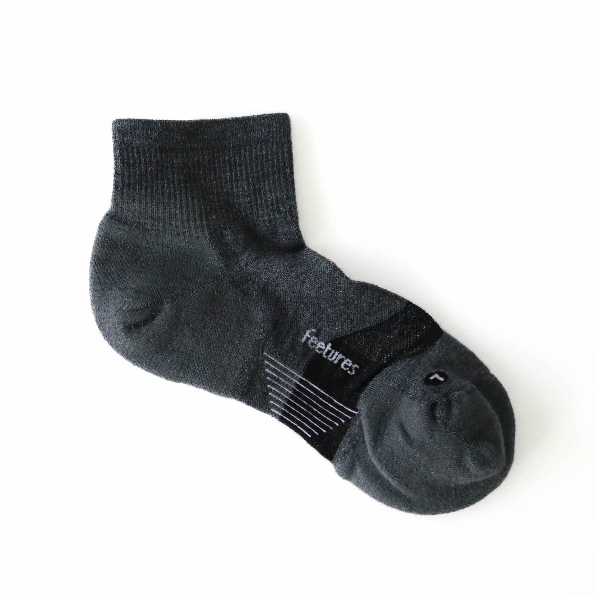 Feetures｜MERINO10 MAX CUSHION QUARTER (Gray)