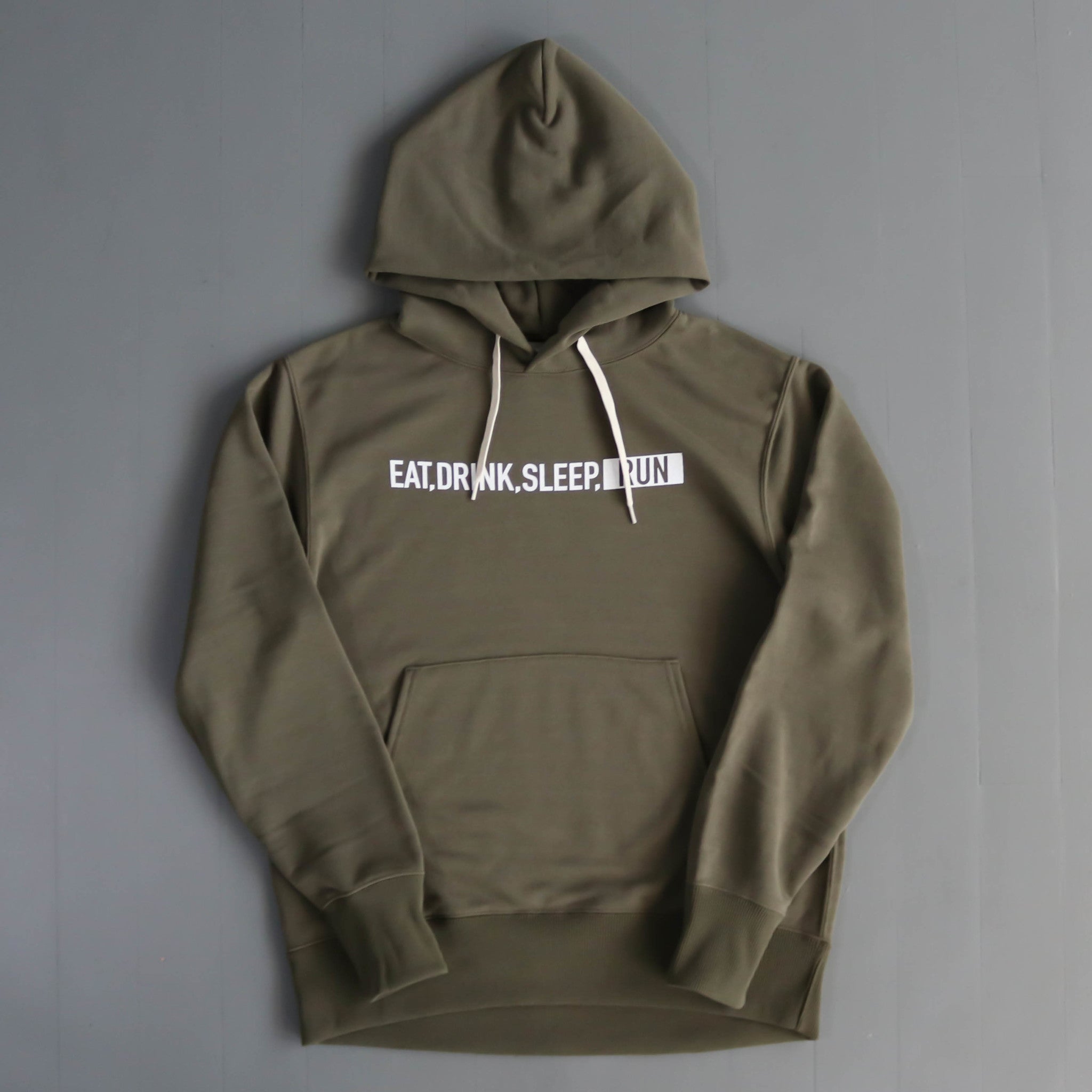 EAT DRINK SLEEP RUN / STREET Hoodie (Khaki)