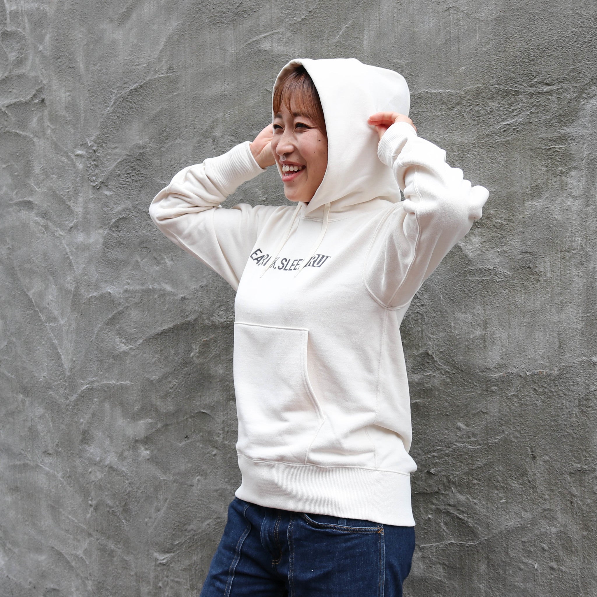 EAT DRINK SLEEP RUN / STREET Hoodie (Ivory)