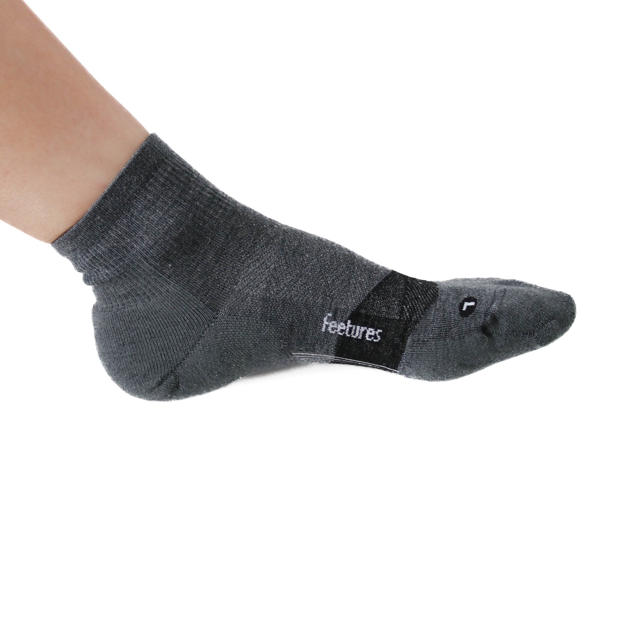 Feetures｜MERINO10 MAX CUSHION QUARTER (Gray)