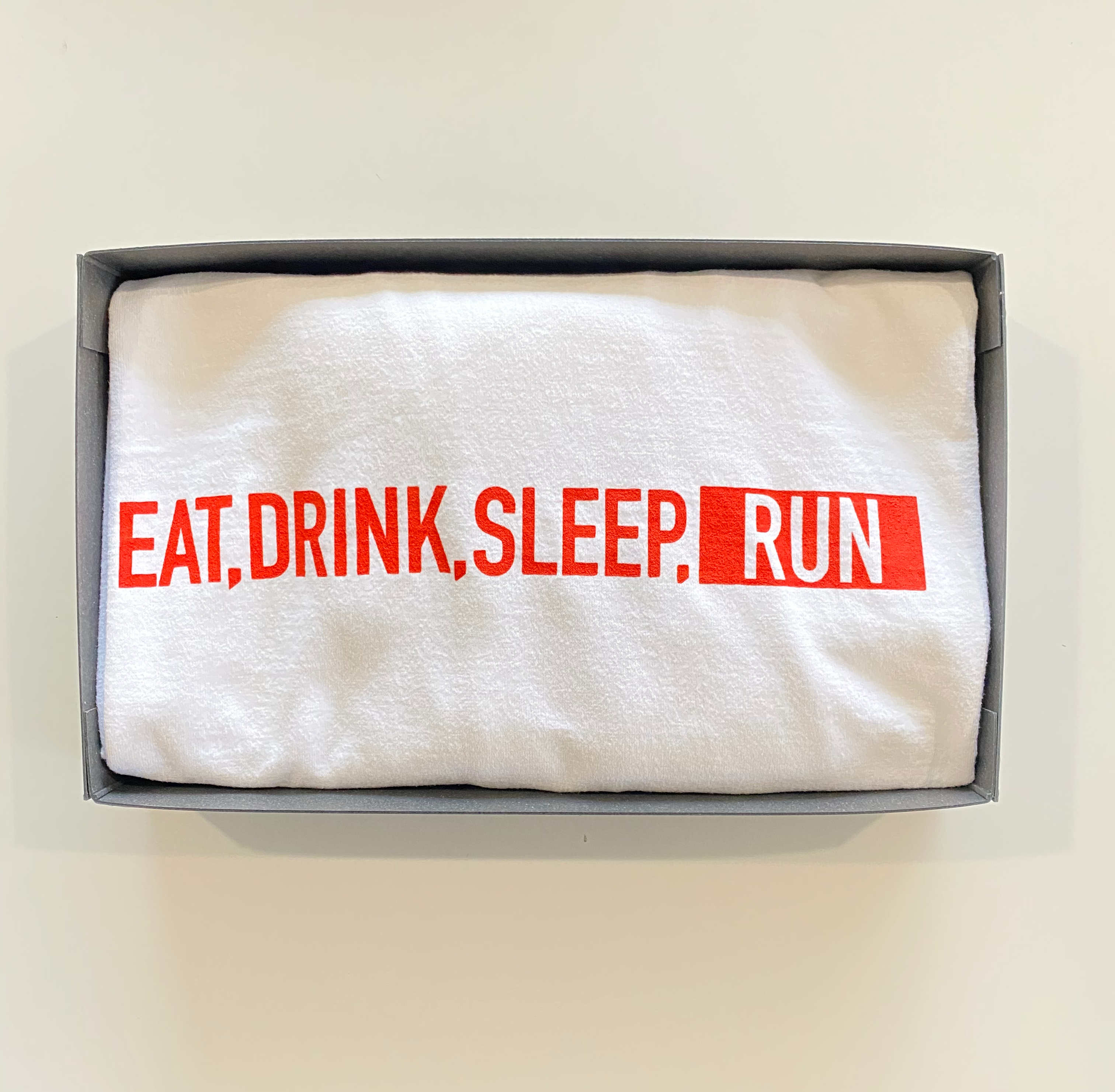 [GIFT BOX] EAT DRINK SLEEP RUN / STREET Tee (White) 