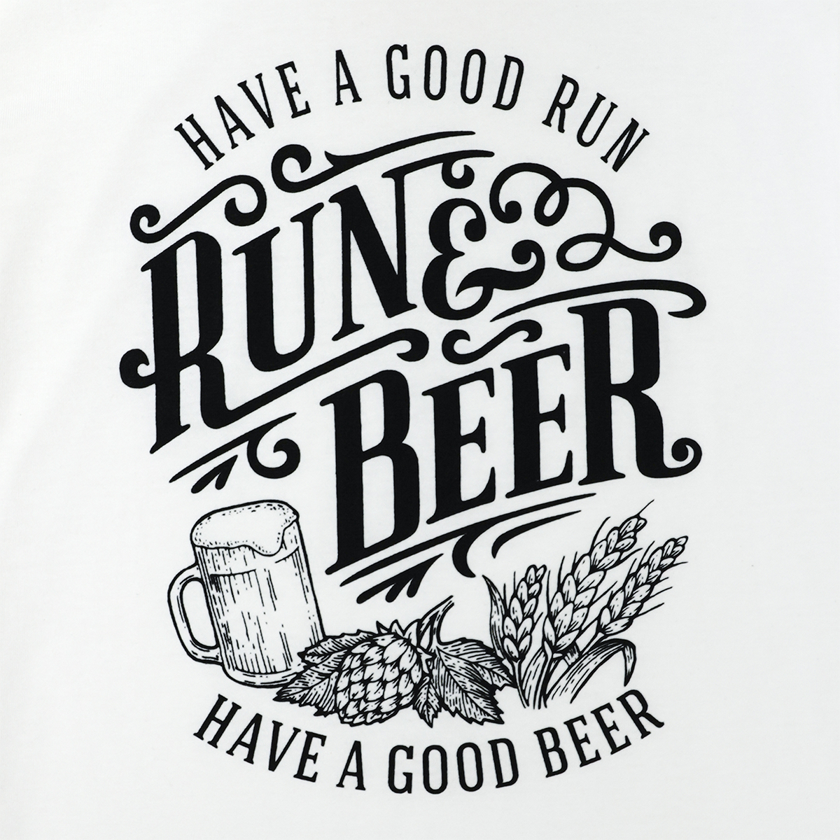Run &amp; Beer Tee (White)