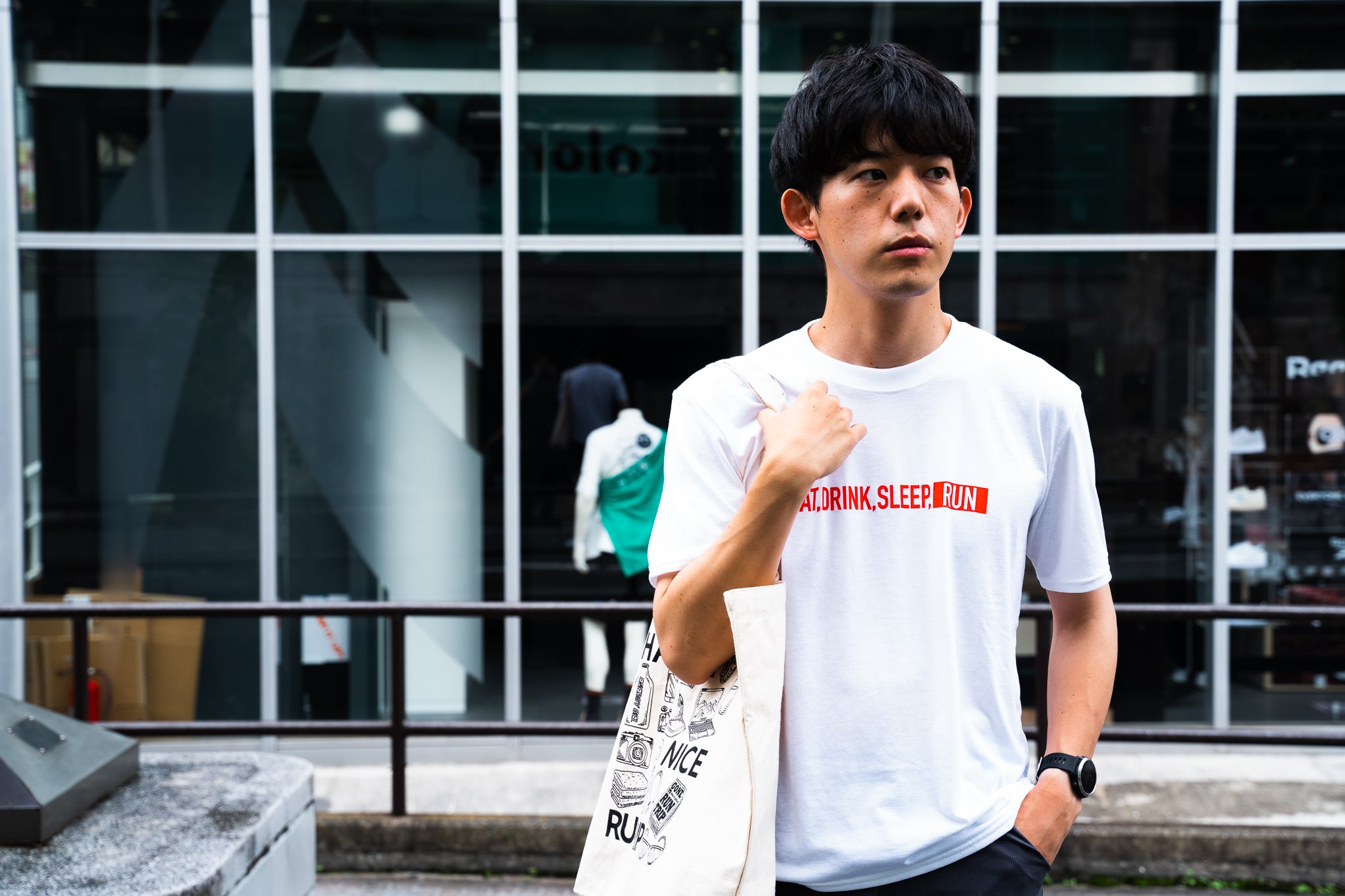 EAT DRINK SLEEP RUN / STREET Tee (White)
