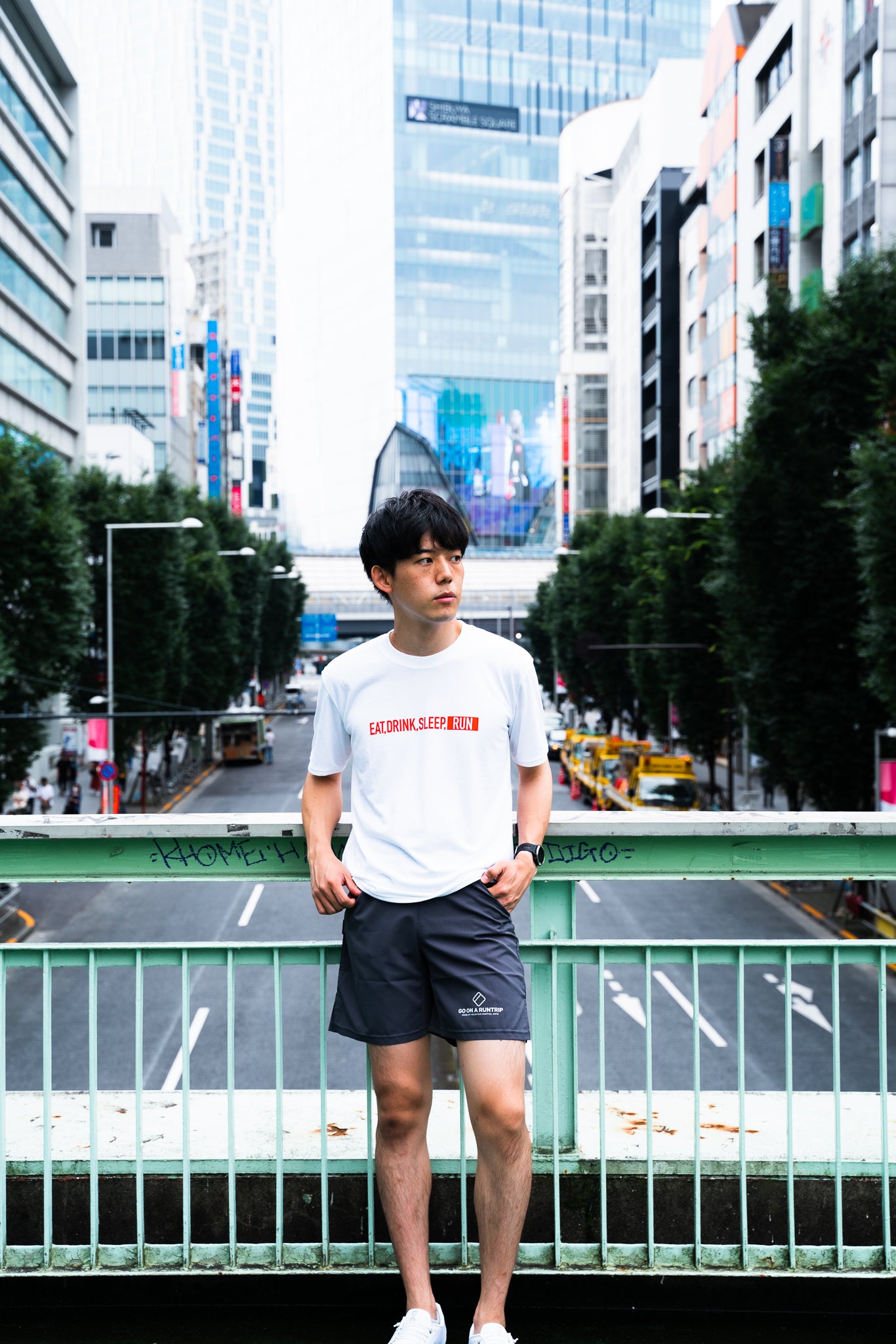 EAT DRINK SLEEP RUN / STREET Tee (White)